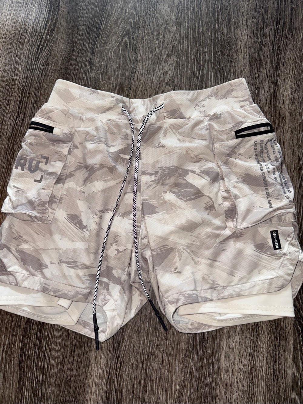 ASRV Men's Light Gray Camo Athletic Shorts
